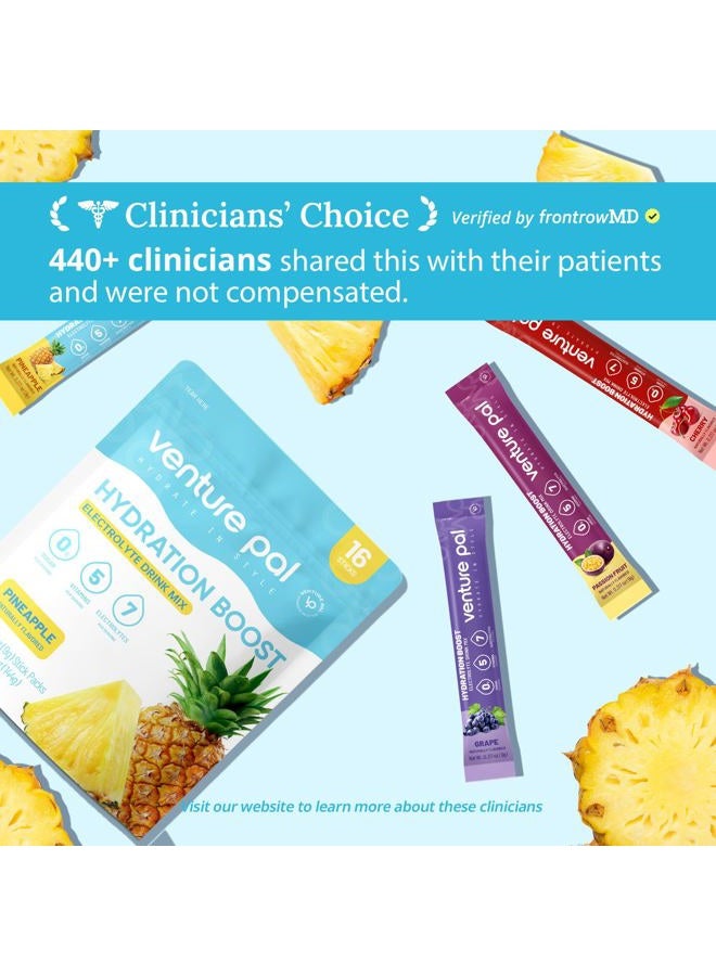 Venture Pal Sugar Free Electrolyte Powder Packets - Liquid Daily IV Drink Mix for Rapid Hydration & Party Recovery | 5 Vitamins & 7 Electrolytes| Keto Friendly | Non-GMO | Certified Vegan | 16 Sticks - Image 4