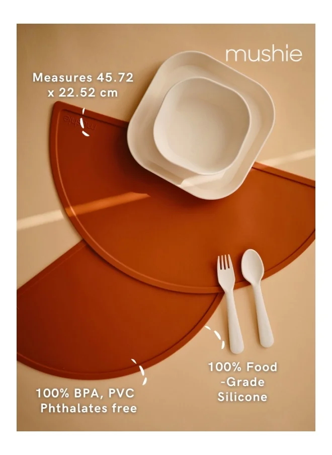 mushie Silicone Feeding Placemat - Sun Orange