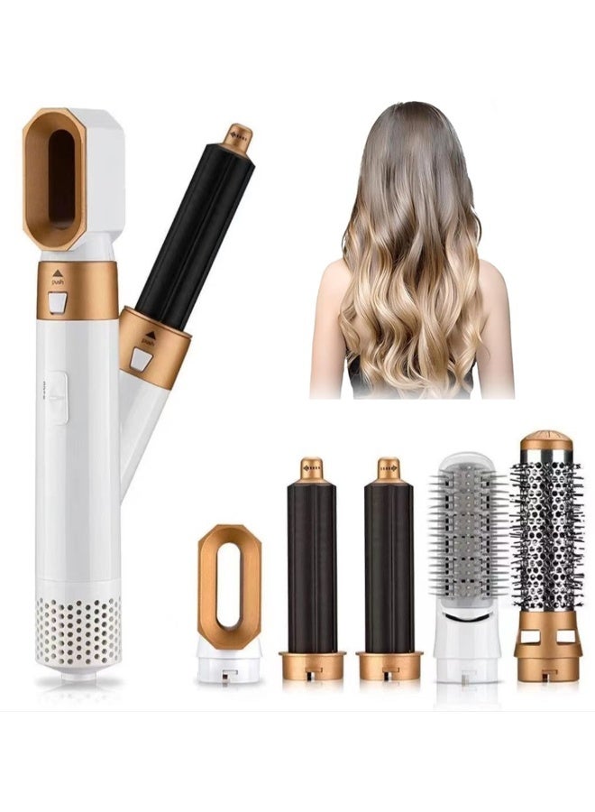 Generic 5-in-1 Hair Dryer Brush, Detachable Styler Styling Tools, Blow Dryer, 30 mm Curling Iron, Warm Air Curler, All in One Airstyler, for Hair Volume, Drying, Straightening, Curling  - Image 1