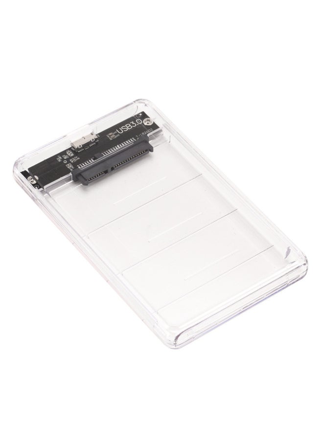 Generic External Transparent SSD Solid State Mechanical 2.5 Inch Notebook SATA Serial Port USB 3.0 High Speed Mobile Hard Disk Box-Color:Type-c 3.1 Transparent White Hard Drive Box  - Image 5