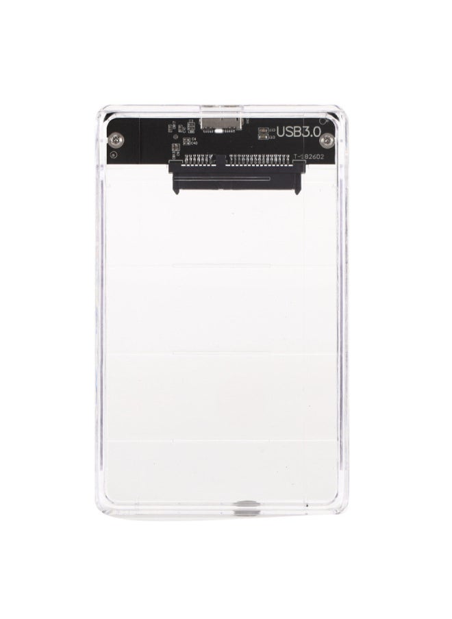 Generic External Transparent SSD Solid State Mechanical 2.5 Inch Notebook SATA Serial Port USB 3.0 High Speed Mobile Hard Disk Box-Color:Type-c 3.1 Transparent White Hard Drive Box  - Image 4