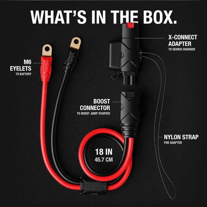 NOCO GBC007 18.5-Inch Boost X-Connect Adapter Extension Cable for GB20, GB40, GB50 and GBX45 UltraSafe Lithium Jump Starters - Image 5
