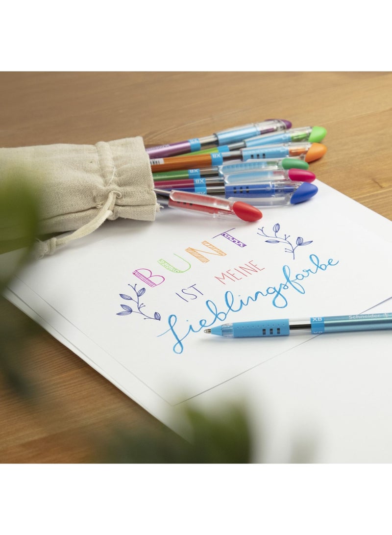 Schneider قلم حبر جاف أساسي XB بقطر عريض 4 قطع بألوان متعددة - Image 5