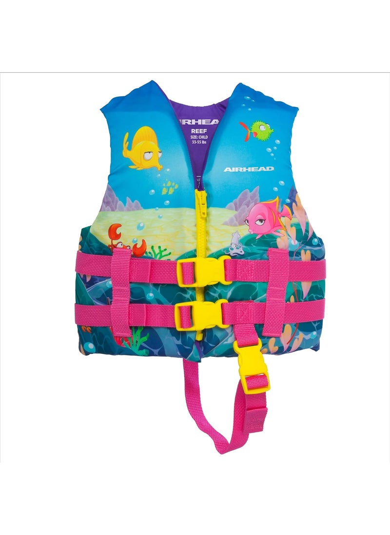 Airhead Airhead Treasure Infant and Child Life Vest USCG Approved Infant 1530lbs Child 3050lbs  - Image 1