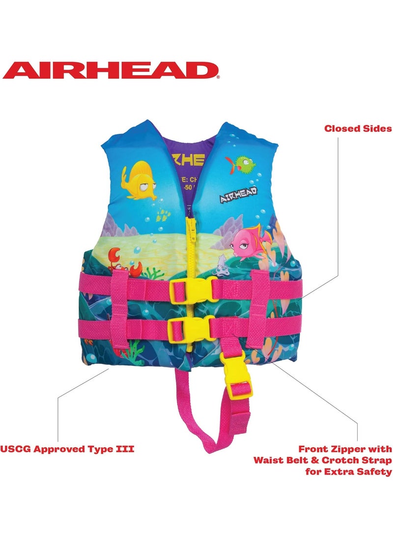 Airhead Airhead Treasure Infant and Child Life Vest USCG Approved Infant 1530lbs Child 3050lbs  - Image 2
