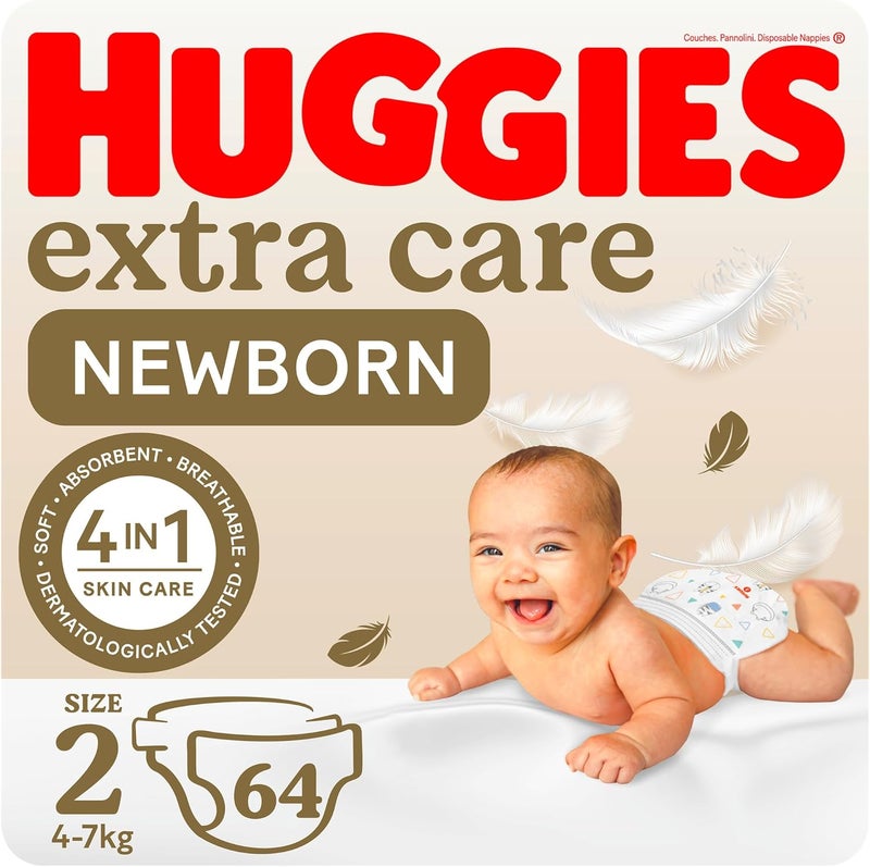 Huggies Extra Care Newborn Diapers Size 2 - Image 1