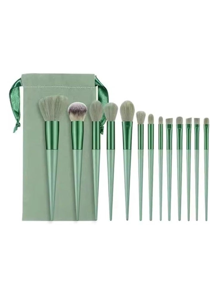 مجموعة فرش مكياج فاخرة شعيرات نايلون ناعمة مضادة للحساسية لون تركواز - Image 1