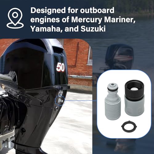 Trdzi Outboard Motor Quick Connect Flush Kit for Mercury, Mariner, Yamaha and Suzuki Outboard Engines - Marine Flush Adapter Outboard - Image 5