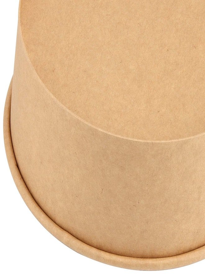 SINJEUN 60 قطعة 36 أونصة من وعاء الورق الكرافت مع غطاء شفاف، وعاء حساء ورقي بني، وعاء سلطة ورقي للمطبخ، الحفلات، المطاعم والتخييم - Image 3