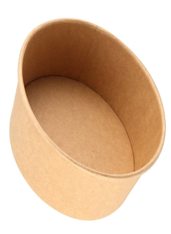 SINJEUN 60 قطعة 36 أونصة من وعاء الورق الكرافت مع غطاء شفاف، وعاء حساء ورقي بني، وعاء سلطة ورقي للمطبخ، الحفلات، المطاعم والتخييم - Image 4