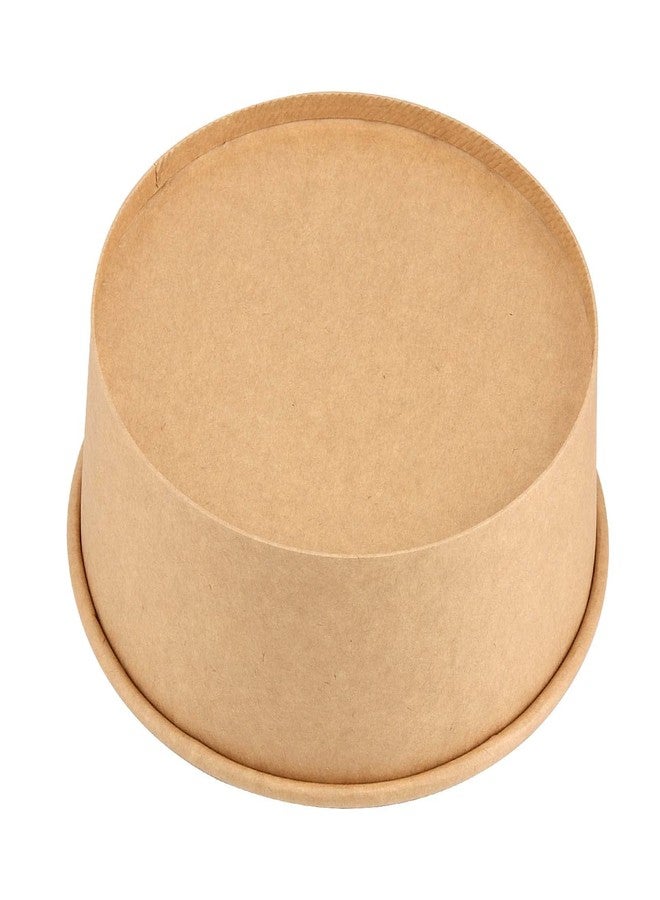 SINJEUN 60 قطعة 36 أونصة من وعاء الورق الكرافت مع غطاء شفاف، وعاء حساء ورقي بني، وعاء سلطة ورقي للمطبخ، الحفلات، المطاعم والتخييم - Image 5