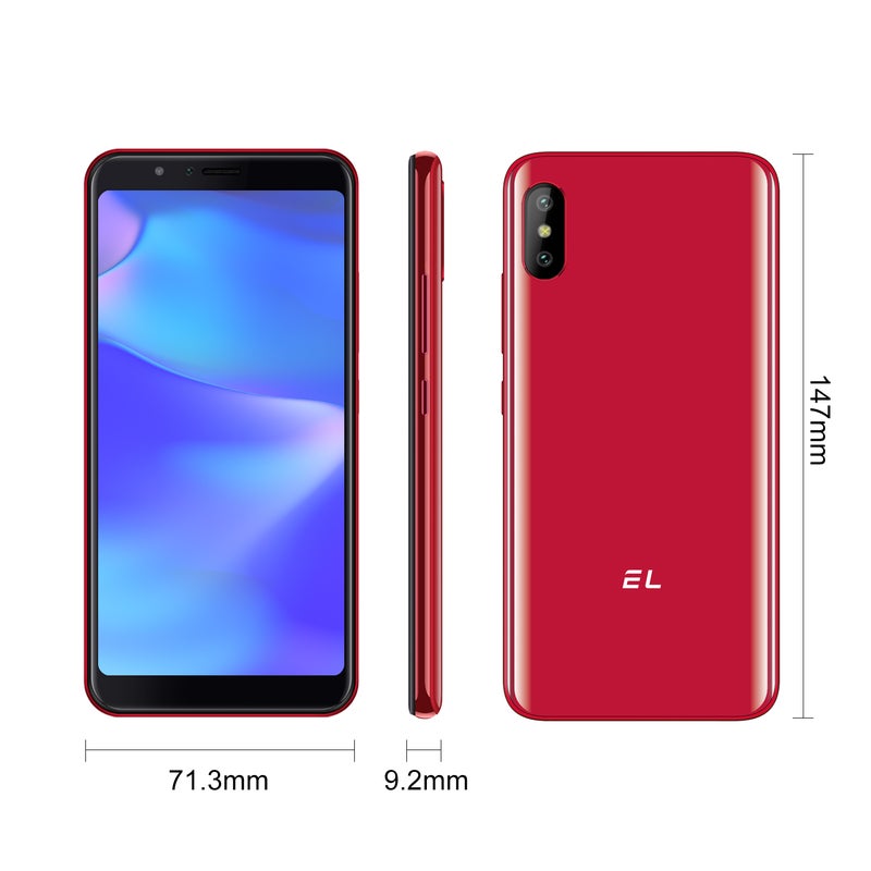 Generic (Unbranded) EL-6C Quad-Core 1.3GHz Android OS v9.0 2500mAh Battery Bluetooth v4.0 Cell Phone red - Image 1