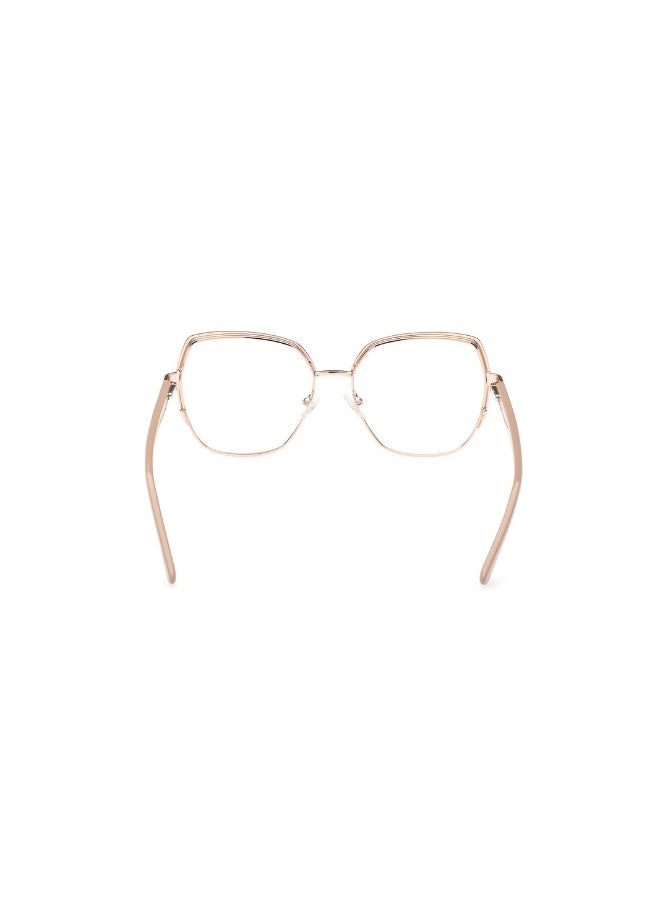 جس نظارة طبية بشكل جيومتريك للنساء بأذرع من الأسيتات GM0383  مقاس 55 - روزجولد لامع - Image 4