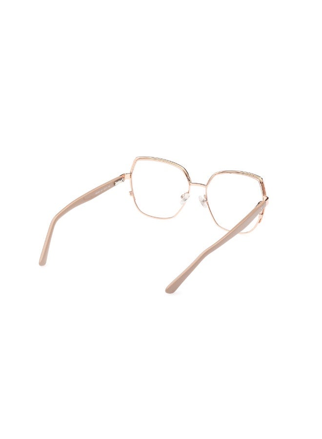 جس نظارة طبية بشكل جيومتريك للنساء بأذرع من الأسيتات GM0383  مقاس 55 - روزجولد لامع - Image 5