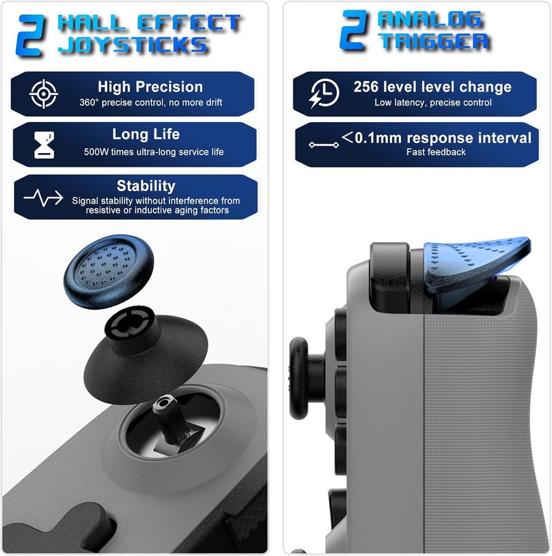 arVin Mobile Gaming Controller for iPhone, Android with Phone CASE Support, Wireless Gamepad for iPhone/iPad/Samsung/Tablet/Switch/PS4/PC - Play Xbox Cloud Gaming/PS Remote Play/Steam Link/GeForce Now - Image 4