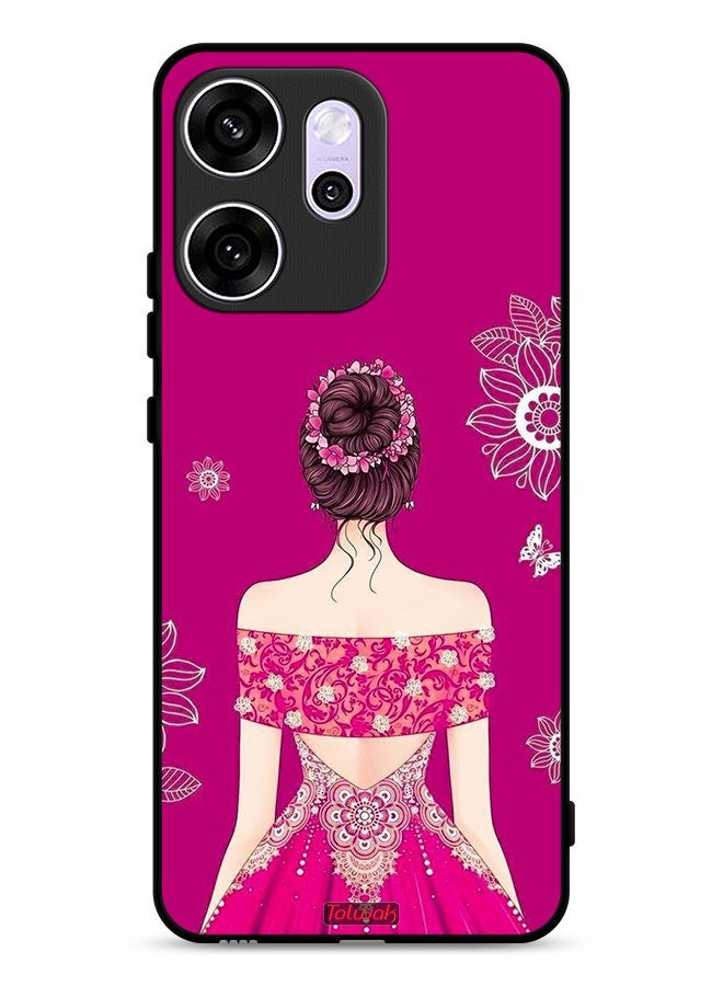 Tolwak Oppo Reno14 F Protective Case Cover Girl And Flowers Art - Image 1