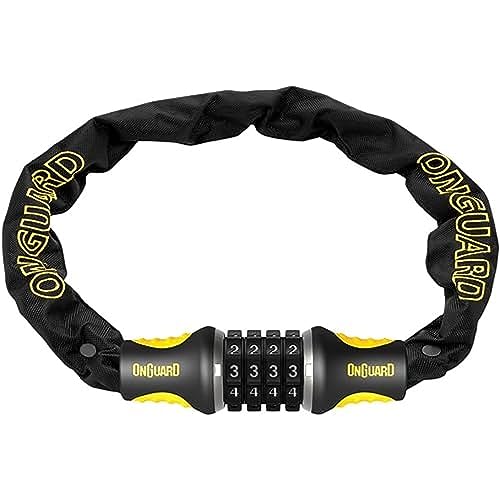 OnGuard Mastiff 120 cm Combo Chain Lock – Heavy-Duty 6 mm Titanium-Reinforced Hardened Steel Security Chain with 4-Digit Combo for Bicycles, Scooters & Gates - Image 2
