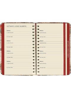 Old World Internet Address & Password Logbook (removable cover band for security)  - Image 2
