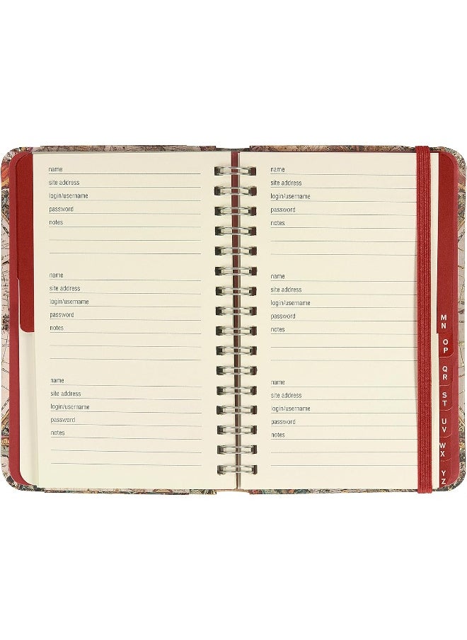 null - Old World Internet Address & Password Logbook (removable cover band for security) - Image 1