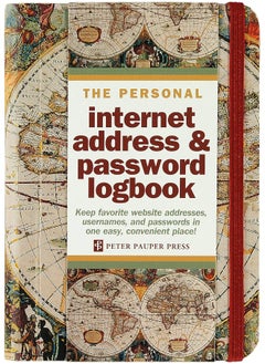 Old World Internet Address & Password Logbook (removable cover band for security)  - Image 3