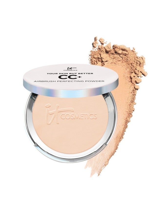 IT COSMETICS Cc+ Airbrush Perfecting Powder Foundation Buildable Full Coverage Of Pores & Dark Spots Hydrating Face Makeup With Hydrolyzed Collagen & Niacinamide Light 0.33 Oz - Image 2