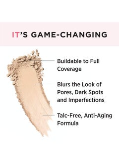 IT COSMETICS بودرة أساس Cc+ Airbrush Perfecting Powder Foundation قابلة للبناء لتغطية كاملة للمسام والبقع الداكنة، مكياج مرطب للوجه مع الكولاجين المحلل والنياسيناميد، خفيف الوزن 0.33 أونصة  - Image 3