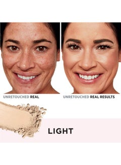 IT COSMETICS بودرة أساس Cc+ Airbrush Perfecting Powder Foundation قابلة للبناء لتغطية كاملة للمسام والبقع الداكنة، مكياج مرطب للوجه مع الكولاجين المحلل والنياسيناميد، خفيف الوزن 0.33 أونصة  - Image 4