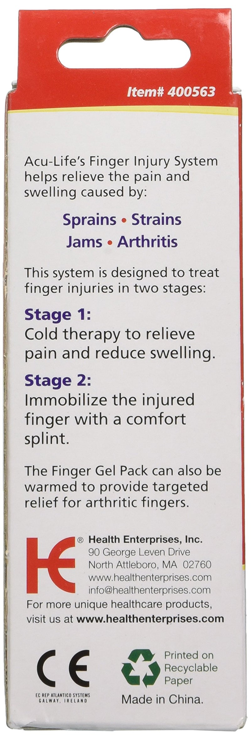 Acu-Life Finger Treatment Kit | Pain Relief and Recovery | Hot and Cold | Includes Finger Split and Gel Pack , Various , 4 Piece Set - Image 3