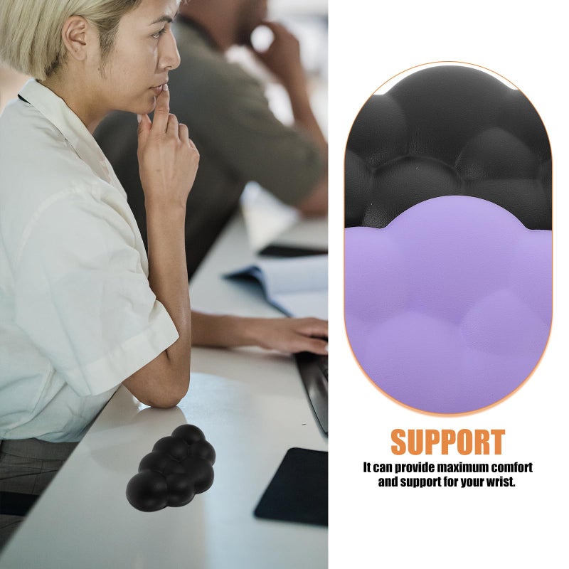 Ergonomic Keyboard Wrist Rest Pads 2 Pack Non Slip Base for Typing Comfort - Image 4