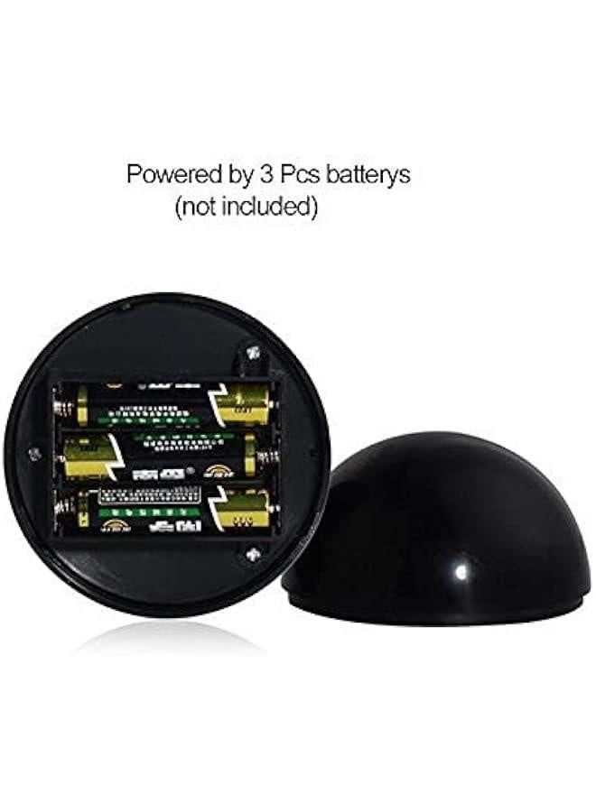 مصباح أمان جدار داخلي/خارجي يعمل بالبطارية بتقنية LED الساطعة - مصباح جدار لاسلكي مع مستشعر حركة للكشف عن الحركة - تشغيل/إيقاف تلقائي (أسود) - Image 3