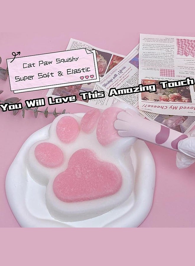 Taba Giant Paw Squishy toys for Kids Adults, Big Furry Cat Paw Squishy Toys  Stress Relief Toy, Super Soft Squeeze Fidget Toys - Image 3