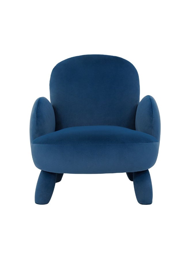 DANUBE HOME Luxurious Micky Velvet Armchair, Soft Upholstered Kids Chair, Stylish Toddler Armchair For Playroom & Bedroom, Comfortable & Durable Kids Furniture – Blue - Image 2