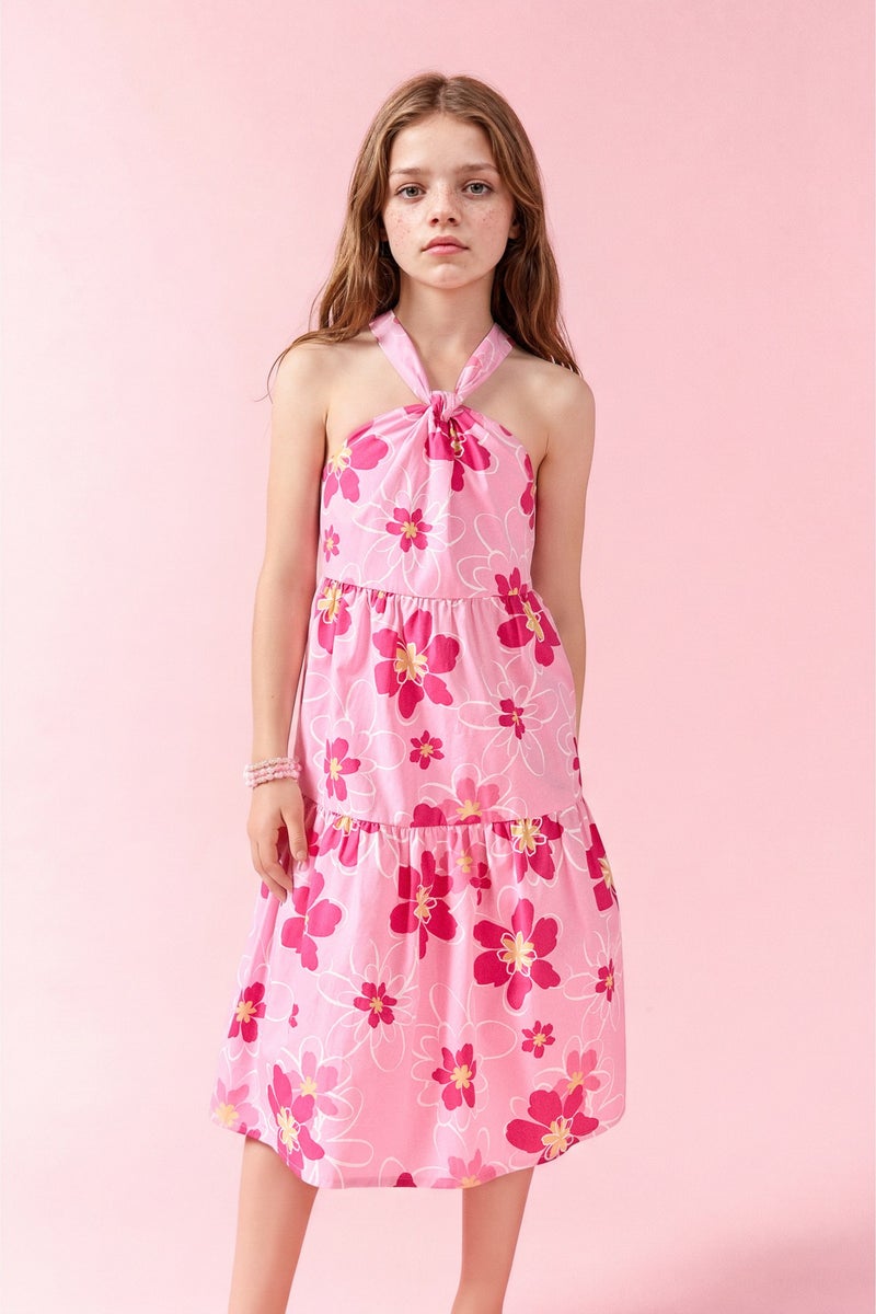 DeFacto Pink Girl Girl Strappy Woven Dress Casual - Image 2