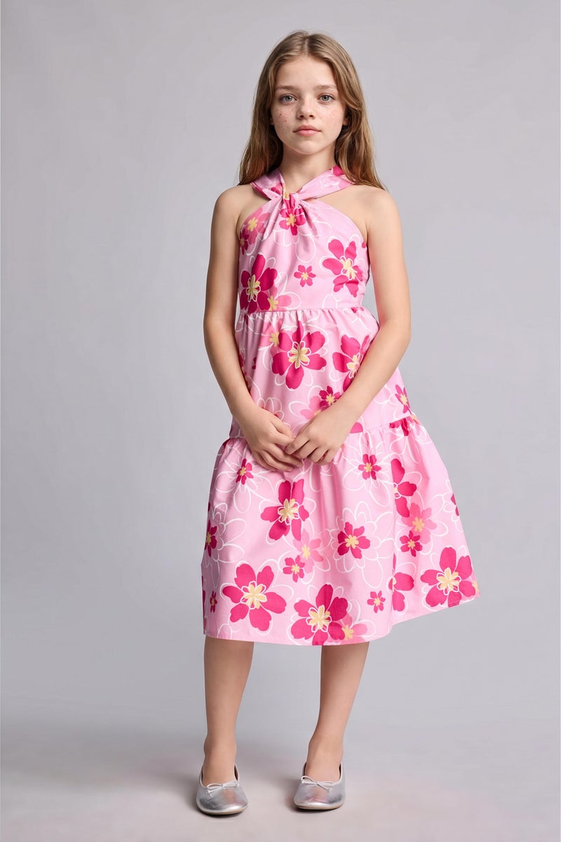 DeFacto Pink Girl Girl Strappy Woven Dress Casual - Image 4