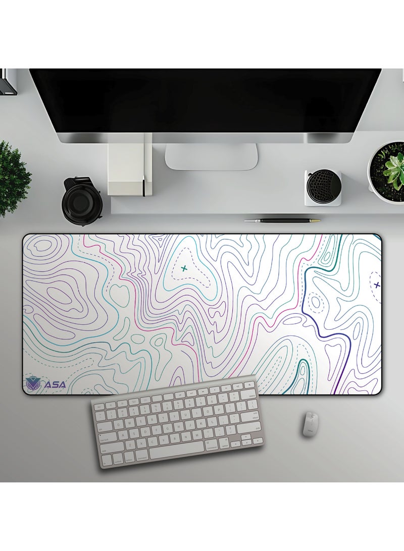 ASA Extended Mouse Pad 90x40cm Non-Slip Rubber Base with Stitched Edges, Smooth Cloth Surface, Waterproof  - Image 3