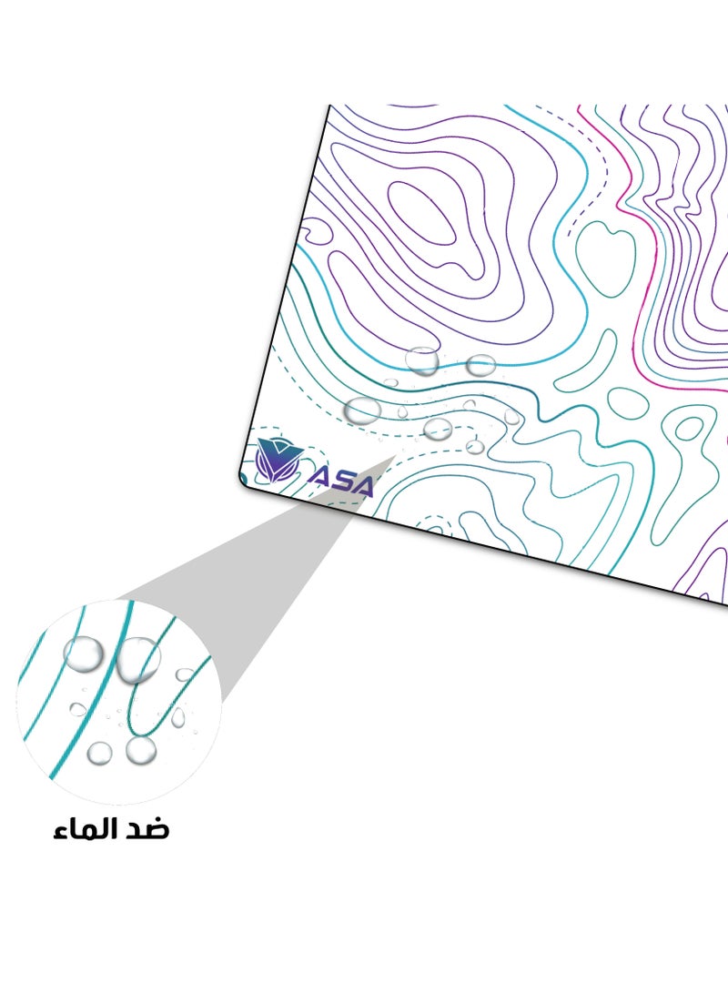 ASA Extended Mouse Pad 90x40cm Non-Slip Rubber Base with Stitched Edges, Smooth Cloth Surface, Waterproof  - Image 5