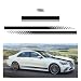 Dickno 5 PCS Car Hood Stripe Sticker Vinyl Modified Rearview Mirror Decals Racing Sports Auto Body Side Sticker Decoration Universal Exterior Stickers for Skirt Roof Bumper Small Black - Image 2