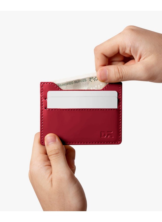DailyObjects - DailyObjects Slim Skinny Fit Card Wallet for Men and Women | Durable Vegan PU Leather | Credit/Debit Card Holder | 3 Slots for Cash, Card & IDs | Stylish Pocket Purse | Money Organiser - Image 1