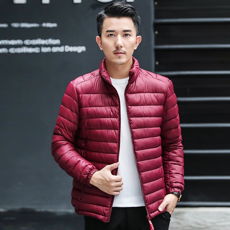 Men'S Feather Cotton Coat Plus Size Short Lightweight Cotton-Padded Clothes Work Clothes Plus Thickened Small Cotton-Padded Coat Winter New Coat - Image 3
