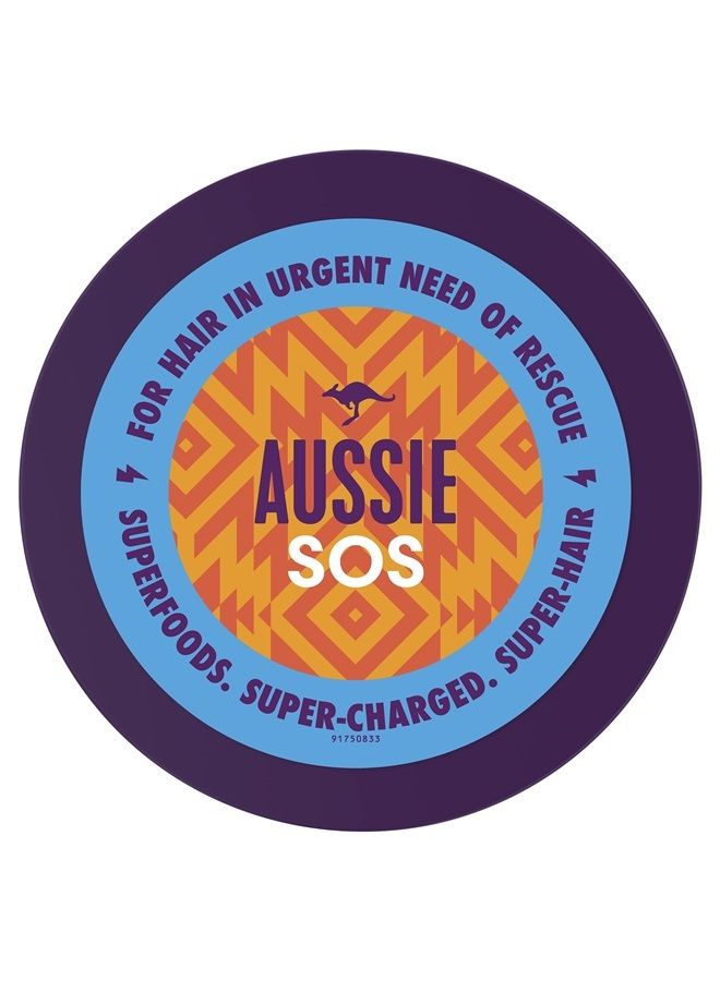 Aussie Repair Hair Mask For Dry Damaged Hair Supports Hair Growth, SOS Vegan Hair Mask With Australian Jojoba Seed Oil, Hair Repair Treatment For Hair In Urgent Need Of Rescue, 450 ml - Image 1