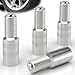 Sixzoo 4 PCS Tire Valve Stem Extensions 28mm Valve Cap Stem Extenders Nickle Plated Brass Wheel Tire Caps Extender Adapter Air Valves Extension for Car Truck Motorcycle Bike - Image 2