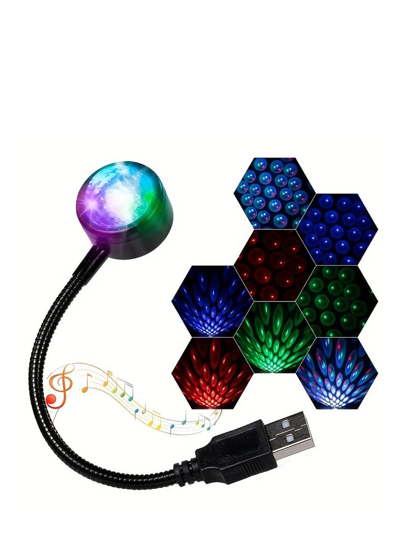 Generic 1pc USB Projection Lamp Auto Ambient Light Projector Portable Colorful Decor Atmosphere Light for Vehicle Mini Portable Projector Ambient Night Lamp Car Ceiling ABS  - Image 4