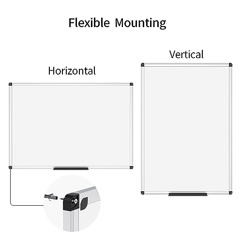 VIZ-PRO Magnetic Dry Erase Board, 24 X 18 Inches, Silver Aluminium Frame - Image 3