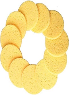 SYOSI Facial Sponges - 50 Count Compressed Cellulose Face Cleansing and Exfoliating Sponges, Reusable Makeup Mask Remover, Round Face Cleaning Sponge Pads  - Image 1