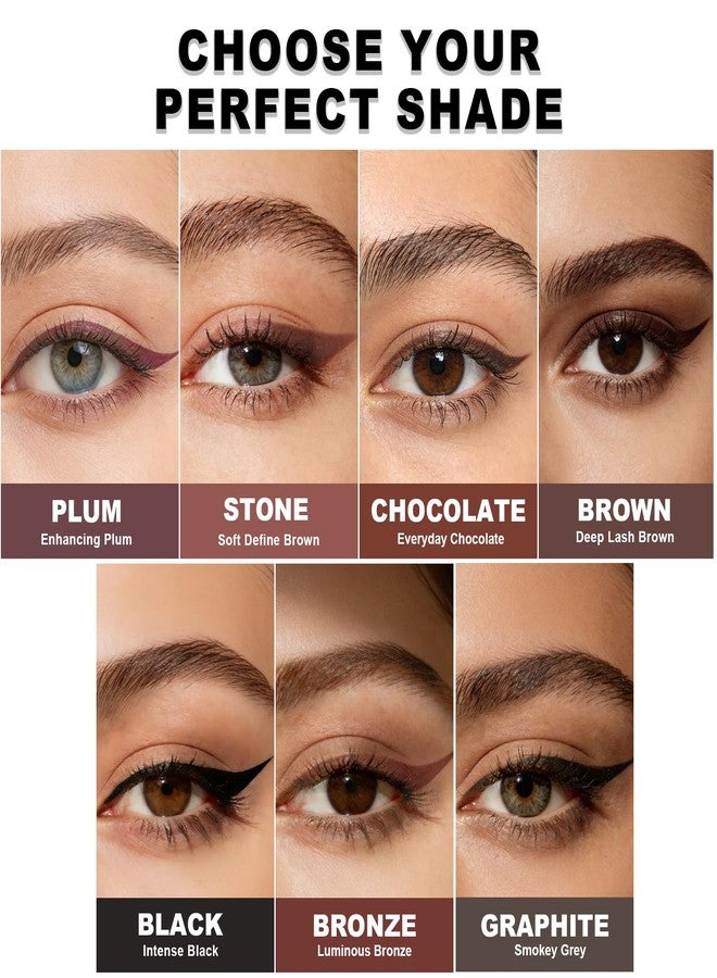 Okerker Graphite Gel Eyeliner Pencil, Waterproof Smudge-proof Long Lasting Bronze Eye Liner, High-Pigmented Smooth Creamy Formula for Mature Women, Eyes Makeup Pen with Sharpener - Image 5