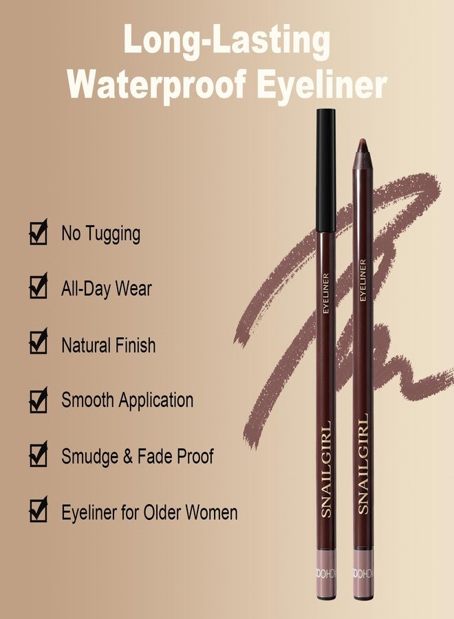Okerker Graphite Gel Eyeliner Pencil, Waterproof Smudge-proof Long Lasting Bronze Eye Liner, High-Pigmented Smooth Creamy Formula for Mature Women, Eyes Makeup Pen with Sharpener - Image 4