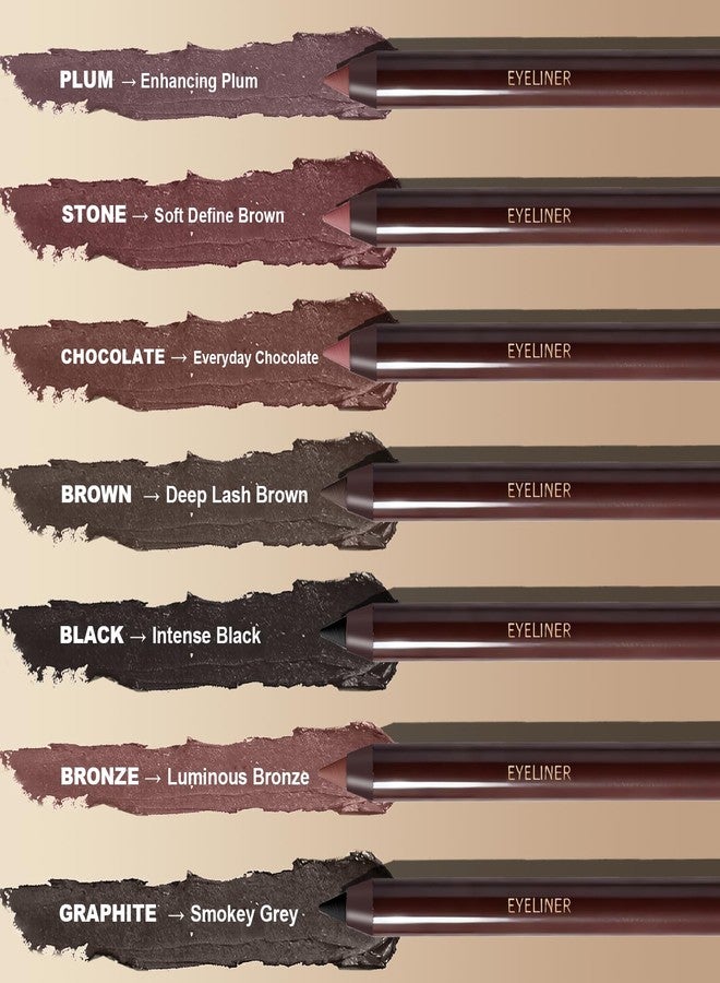 Okerker Graphite Gel Eyeliner Pencil, Waterproof Smudge-proof Long Lasting Bronze Eye Liner, High-Pigmented Smooth Creamy Formula for Mature Women, Eyes Makeup Pen with Sharpener - Image 2