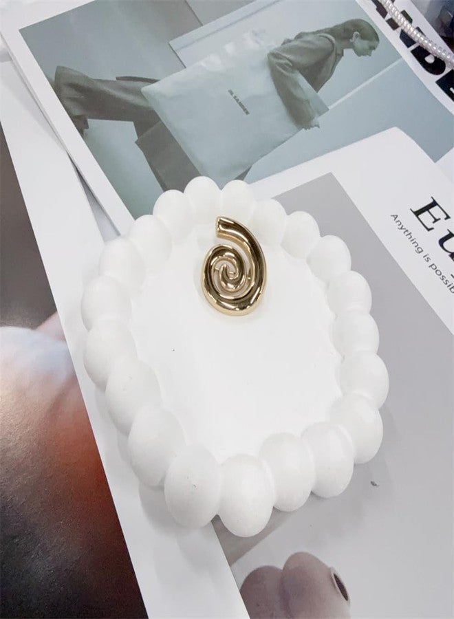 OIDIMS Simple Spiral Brooch Pin Minimalist Stainless Steel Lapel Pin for Women Men Vintage Geometric Swirl Collar Jewelry Polished Metal Unisex Suit Dress Corsage Accessory for Wedding Party Dancing (Gold-Tone) - Image 5