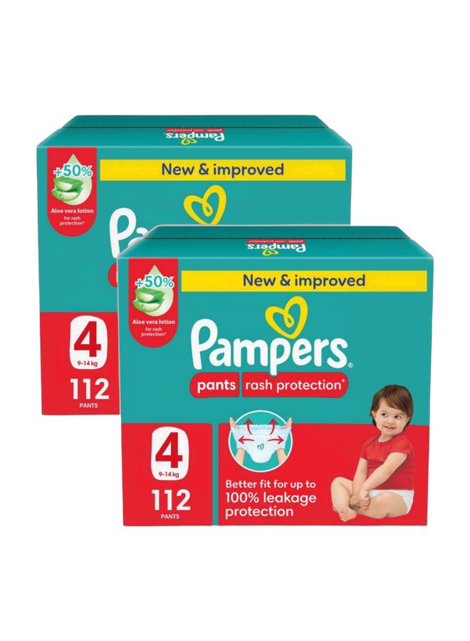 Pampers Rash Protection Pants Diapers, Size 4, 9-14kg, Giant Box, 112 CountBundle - Image 1