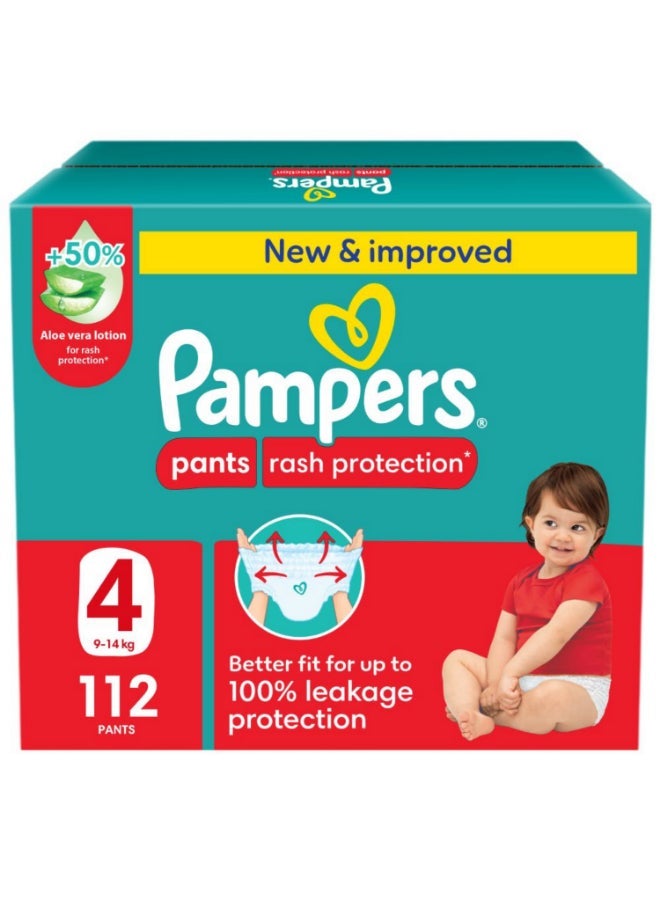 Pampers Rash Protection Pants Diapers, Size 4, 9-14kg, Giant Box, 112 CountBundle - Image 2